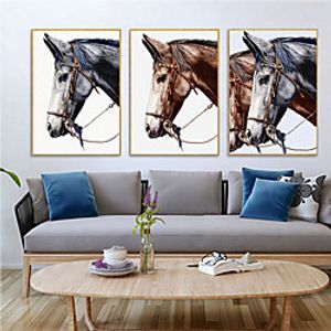 Wall Art Canvas Prints Painting Artwork Picture Horse Animal Home Decoration Décor Rolled Canvas No Frame Unframed Unstretched Lightinthebox