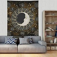 Tarot Divination Wall Tapestry Art Decor Blanket Curtain Hanging Home Bedroom Living Room Decoration Mysterious Bohemian Celestial Moon Sun Lightinthebox - thumbnail