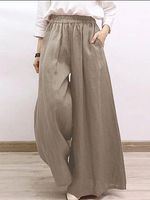 Literary Cotton And Linen Loose Wide-Leg Pants