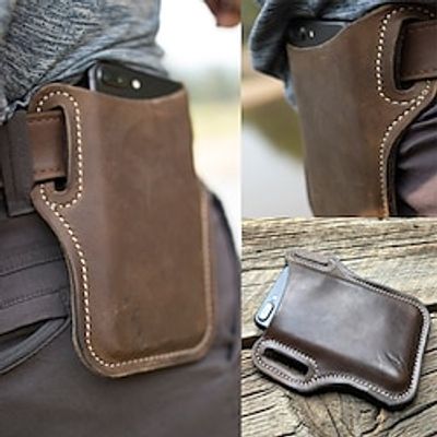 Universal Men's Faux Leather Phone Case, Perfect For Outdoor Sports Running Travel Camping And Hiking, Men's Belt Bag Waist Bag Lightinthebox