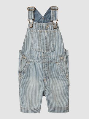 Toddler Denim Shortalls with Washwell™ Toddler Denim Shortalls with Washwell™