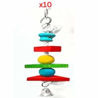 Pets Club Natural Wooden Bird Toy, Size H29xW6 Cm (Pack of 10) - thumbnail