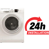 Ariston Front Load Washing Machine | 7kg Capacity | 1000 RPM Spin Speed | 12 Programs | Digital LED Display | Child Lock & Foam Control | Self-Clea...