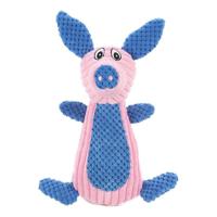 Nutrapet Plush Pet Squeakz Ely / Baby Piggie / Papa Piggie Dog Toy Large (Includes 1) - thumbnail