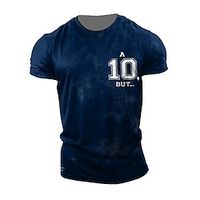 Men's Unisex T shirt Tee 3D Print Graphic Prints Crew Neck Street Daily Print Short Sleeve Tops Casual Classic Big and Tall Sports Black Navy Blue  Summer Lightinthebox - thumbnail