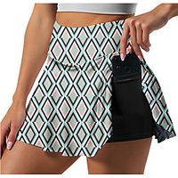 21Grams Women's High Waist Athletic Skort Running Skirt 2 in 1 Running Shorts with Built In Shorts Athletic Bottoms 2 in 1 Side Pockets Summer Fitness Gym Workout Running Training Exercise Quick Dry Lightinthebox - thumbnail