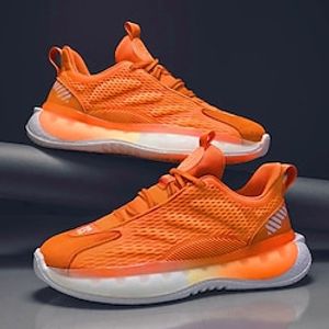 Men's Sneakers Sporty Look Comfort Shoes Casual Outdoor Daily Running Shoes Mesh Breathable Black White Orange Summer Spring miniinthebox