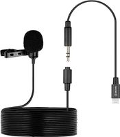 Boya New By-M2 Clip-On Lavalier Lightning Microphone For Ios Tablet Iphone 8 10 11 X Iphone 12 Pro Vlog Broadcast Podcast Interview Recording, B07X9ZRTBV