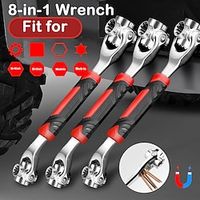 1pc Spanner Socket Wrench, Multi-Functional Spanner Tools With Spline Bolts 360 Degree Rotating Head, Universal Wrench For Furniture Car Repair Lightinthebox - thumbnail