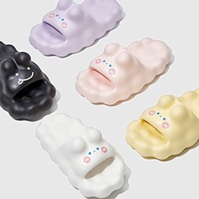 New Women's Cute Cloud Rabbit Slippers Outdoor Ins Massage Bottom EVA Stepping On Feces Feeling Slippers Summer Women's OuterWear miniinthebox