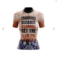 21Grams Women's Short Sleeve Cycling Jersey Summer Spandex Polyester Khaki Sugar Skull Skull Bike Jersey Top Mountain Bike MTB Road Bike Cycling Breathable Back Pocket Sports Clothing Apparel Lightinthebox - thumbnail