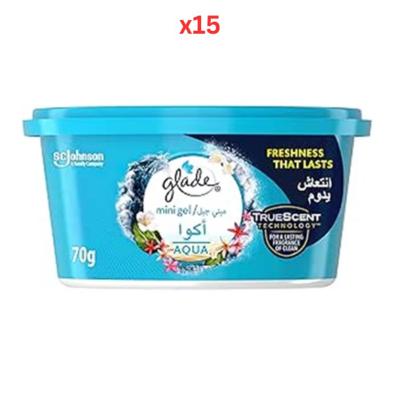 Glade Mini Gel Aqua 70Gm Pack Of 15