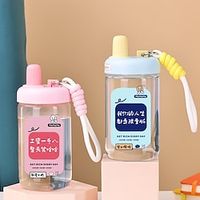 Glass Cup Girls' High Beauty Ins Style Student Summer Water Cup Large Capacity Tea Making Cup With Straw Portable Cup miniinthebox - thumbnail