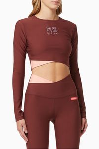 Point Forward Cropped Top in Cotna Polyester