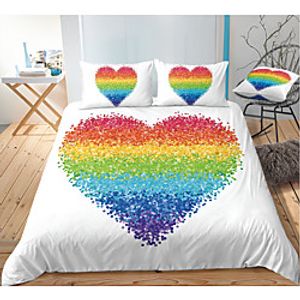 Colorful Tie Dye Duvet Cover Set Boho Hippie Bedding Set Rainbow Tie Dyed Comforter Cover Queen 3 Pieces for Kids Teens Adults 1 Lightinthebox
