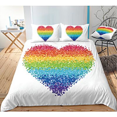 Colorful Tie Dye Duvet Cover Set Boho Hippie Bedding Set Rainbow Tie Dyed Comforter Cover Queen 3 Pieces for Kids Teens Adults 1 Lightinthebox