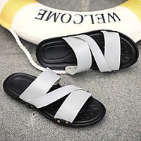 Men's Clogs  Mules Flat Sandals Casual Daily Water Shoes PU Breathable Non-slipping Wear Proof White Black Yellow Summer Lightinthebox - thumbnail
