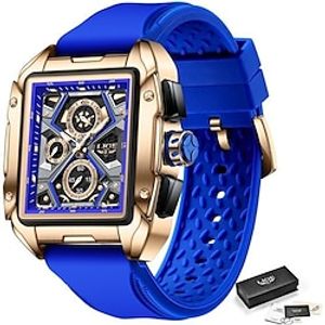 2023 New LIGE Top Brand Men Business Casual Watch with Date, Square Waterproof Sport Quartz Chronograph Clock Male Fahion Watches for Gift Uhren Herren Montre Homme miniinthebox