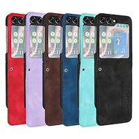 Phone Case For Samsung Galaxy Z Flip 5 Z Flip 4 Z Flip 3 Flip Cover Shockproof Retro PC PU Leather Lightinthebox