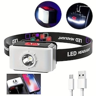 1pc LED Flood Light, Detachable Magnetic Head Light, Portable Work Light, Outdoor Emergency Light, Rechargeable Cell Phone Lightinthebox