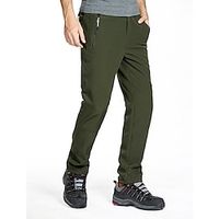 Men's Cargo Pants Fleece Pants Softshell Pants Hiking Pants Button Elastic Waist Zipper Pocket Plain Windproof Comfort Casual Daily Holiday Sports Fashion ArmyGreen Black Lightinthebox - thumbnail