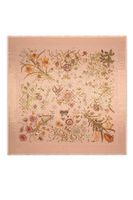 GG Flora Print Wool Lamé Shawl - thumbnail