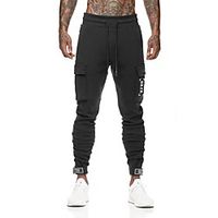 Men's Athleisure Sports Outdoor Sports Casual Sports Pants Tactical Cargo Pants Letter Full Length Print Black Dark Gray Lightinthebox - thumbnail
