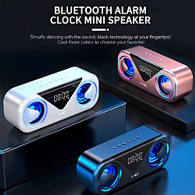 mc-h9 bluetooth speaker bluetooth 5.0 3000mah intelligent lithium battery wireless dual speaker with timetemperature display Lightinthebox
