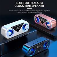 mc-h9 bluetooth speaker bluetooth 5.0 3000mah intelligent lithium battery wireless dual speaker with timetemperature display Lightinthebox - thumbnail
