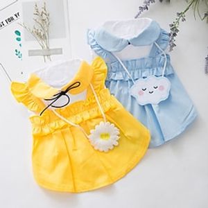 Dog Cat Vest Solid Colored Fashion Cute Sports Casual / Daily Dog Clothes Puppy Clothes Dog Outfits Soft Blue Yellow Costume for Girl and Boy Dog Cloth XS S M L XL miniinthebox