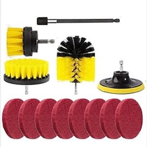 3pack Electric Drill Brush 4-inch Scouring Pad Sticky Plate Combination Set Bathroom Sanitary Ware Cleaning Polishing Brush Lightinthebox