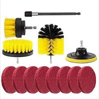 3pack Electric Drill Brush 4-inch Scouring Pad Sticky Plate Combination Set Bathroom Sanitary Ware Cleaning Polishing Brush Lightinthebox - thumbnail