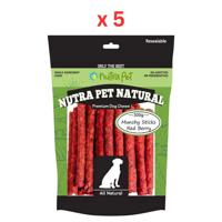 Nutrapet Munchy Sticks 300gm For Dogs, Red Berry (Pack Of 5)