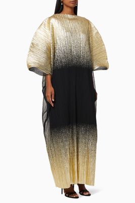 Metallic Pleated Kaftan Metallic Pleated Kaftan