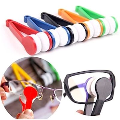 LASSUM 5 PCS Mini Sun Glasses Eyeglass Microfiber Spectacles Cleaner Soft Brush Cleaning Tool Microfiber Eyeglasses Cleaner Cleaning Clip Lightinthebox