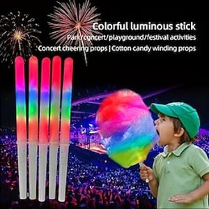 Colorful LED Glowing Marshmallow Candy Cones - Reusable Light Sticks for Fun and Festive Treats Lightinthebox