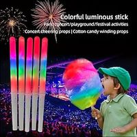Colorful LED Glowing Marshmallow Candy Cones - Reusable Light Sticks for Fun and Festive Treats Lightinthebox - thumbnail