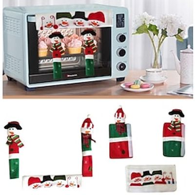 3 Pieces High Adhesive Christmas Kitchen Handle Covers - Christmas Fridge Handle Cover for Refrigerator, Microwave, Oven, Dishwasher Raxove Lightinthebox