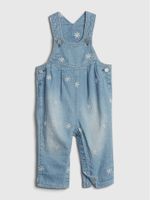 Baby Embroidered Denim Overalls - thumbnail
