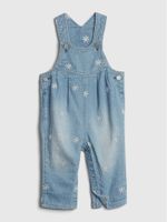 Baby Embroidered Denim Overalls - thumbnail