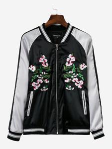 Embroidery Mix Color Baseball Coat