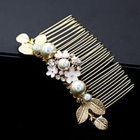 Romantic Sweet Alloy Hair Combs / Headdress / Headpiece with Imitation Pearl / Crystals 1 PC Wedding / Special Occasion Headpiece miniinthebox - thumbnail