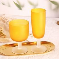 1pcs Wine Glass Medieval Sunset Glass Twilight Orange Orange Frosted Glass Tall Glass Red Wine Glass Glass Gift Lightinthebox - thumbnail