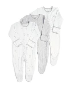 Pack of 3 Elephant Sleepsuits