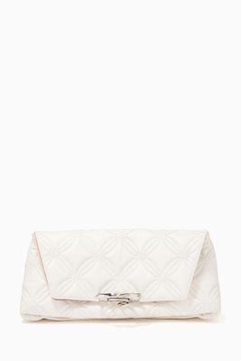 Sculptural Large Pouch in Quilted Nappa