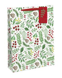 Homesmiths Christmas Foliage Bottle Bag