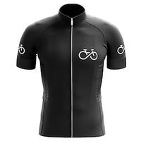 21Grams Men's Cycling Jersey Short Sleeve Bike Jersey Top with 3 Rear Pockets Mountain Bike MTB Road Bike Cycling Breathable Quick Dry Moisture Wicking Reflective Strips White Black Green Graphic Lightinthebox - thumbnail