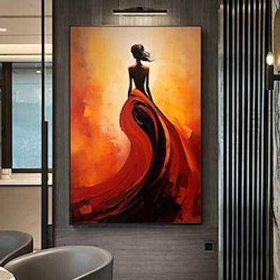 Abstract Canvas Painting Handpainted Red Skirt Girl Oil Painting Handmade Women Figure Painting Graffiti Art Home Decor Painting Wall Picture For Living Room miniinthebox Abstract Canvas Painting Handpainted Red Skirt Girl Oil Painting Handmade Women Figure Painting Graffiti Art Home Decor Painting Wall Picture For Living Room miniinthebox