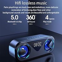 Bluetooth Speakers  LED Speaker Alarm Clock Smart Soundbar 3d Surround Sound Bluetooth Speaker for Outdoor Bluetooth 5.0 Speaker LED Speaker Alarm Clock miniinthebox - thumbnail