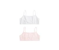 Kids Girls 2 Pack Bra  White/Pink - thumbnail